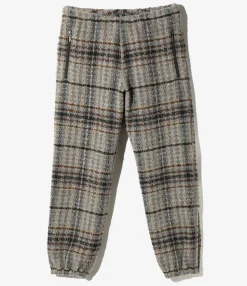 Zipped W.U. Pant - Sax/Brown/Grey - W/PE/PC/AP/N Plaid Tweed